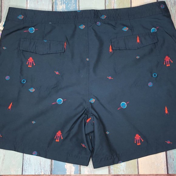 Original Penguin Men's Space Print Swimsuit Trunks - Picture 6 of 7